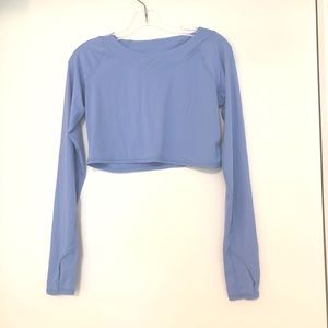 UV SUN SHIRT BLUE CROP TOP LONGSLEEVE ☀️🚫